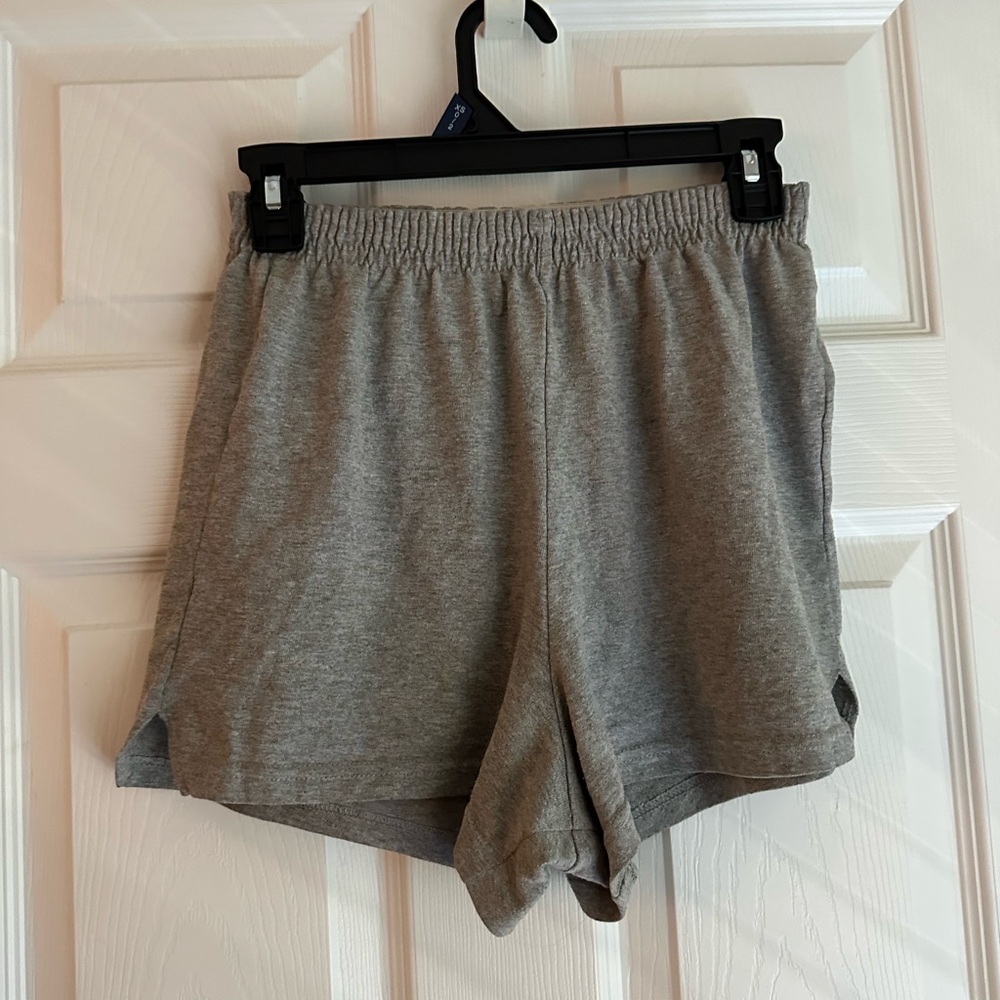 Soffe Gray Pajama Shorts Soft Cotton-Blend